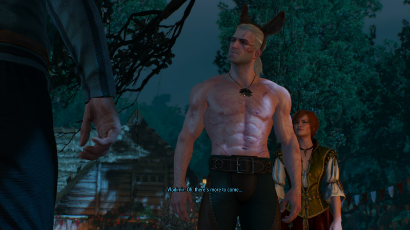 Geralt takes his shirt off. All hope isn’t lost.